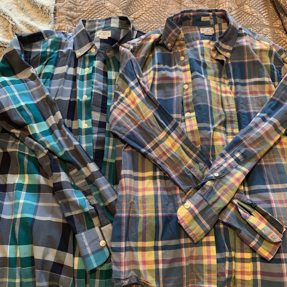 J Crew Plaid Button Down Bundle - image 1